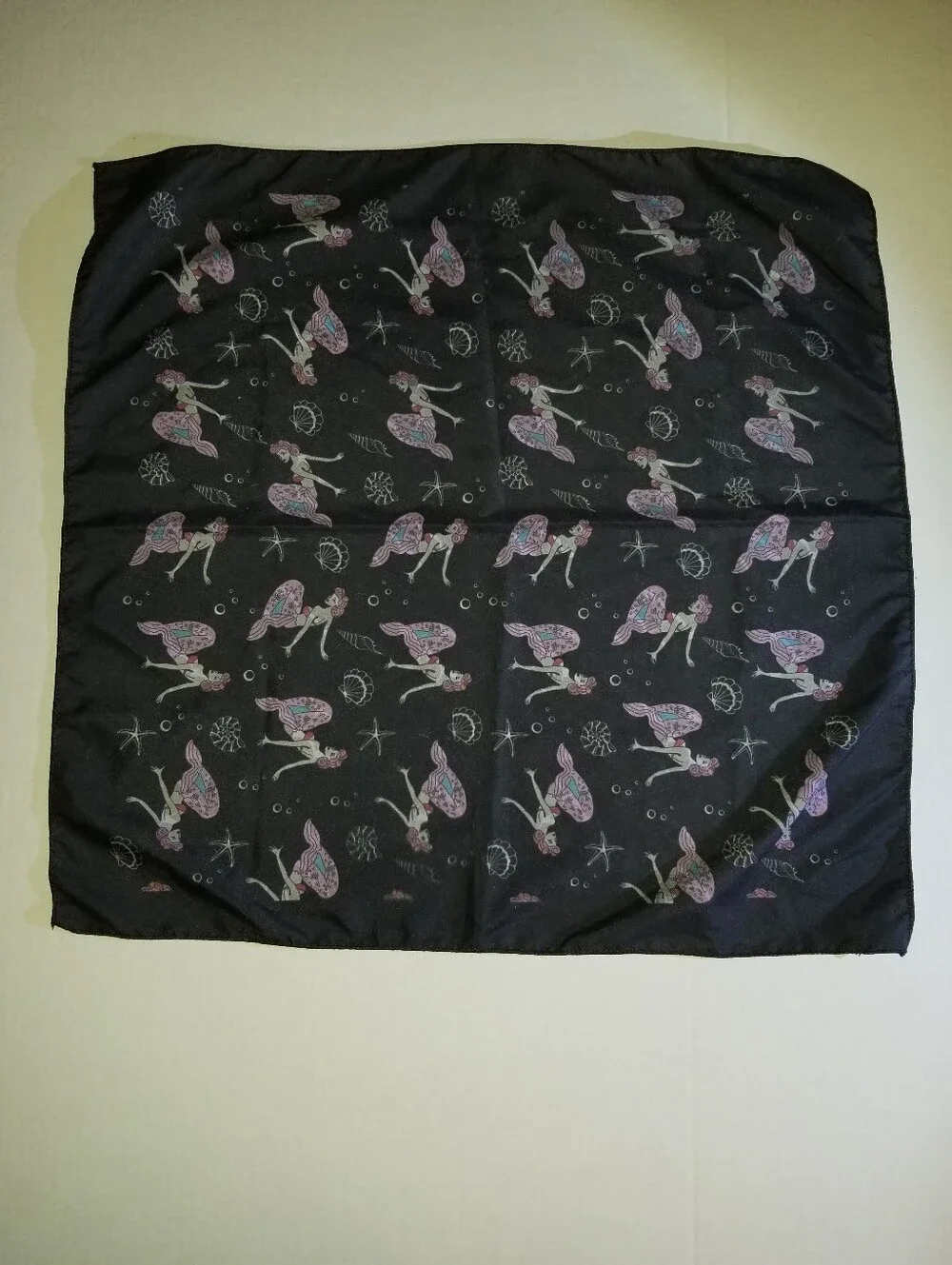 Black Mermaid Square Handkerchief